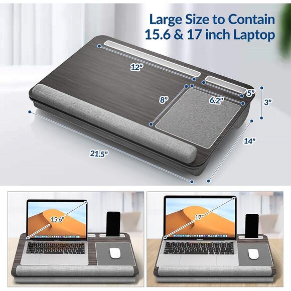 Home Office Multifunctional Lap Desk Portable Workstation - Picture 3 of 7